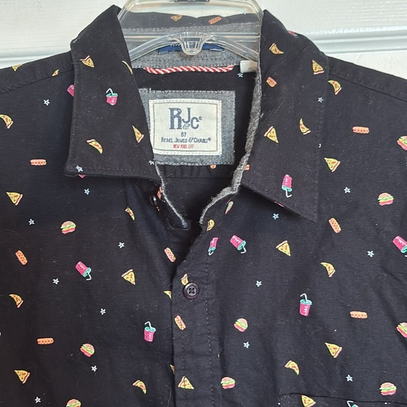 RJ&C men’s black long sleeve button down shirt size large - Picture 2 of 11